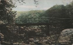 Rustic Bridge, Ashley, PA Postcard