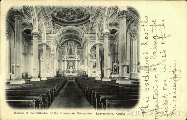 Interior Of The Cathedral Of The Immaculate Conception Leavenworth Kansas