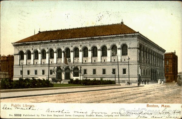Public Library Boston Massachusetts