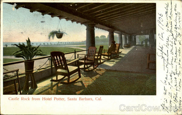 Castle Rock From Hotel Potter Santa Barbara California