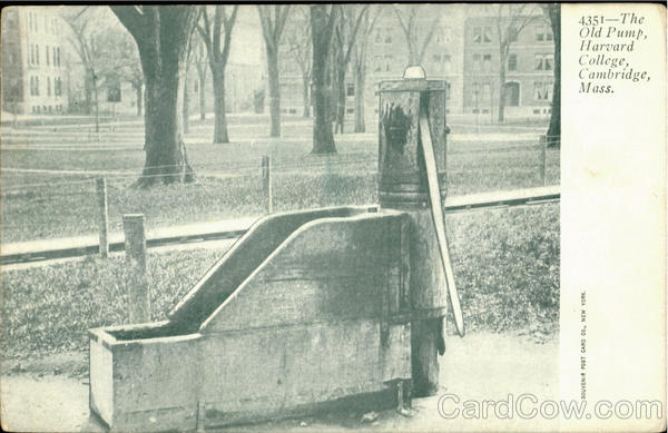 The Old Pump, Harvard College Cambridge Massachusetts