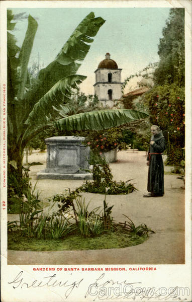 Gardens Of Santa Barbara Mission California