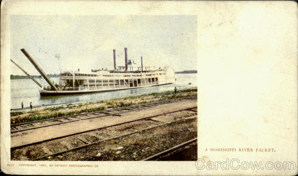 A Mississippi River Packet Riverboats