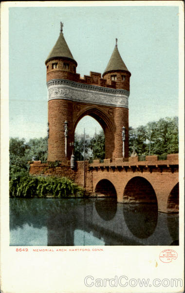 Memorial Arch Looking East Hartford Connecticut