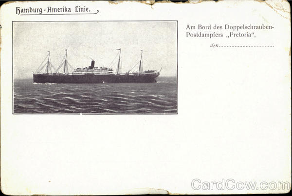 Hamburg Amerika Linie Boats, Ships