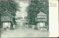 Main Entrance To Putnam Park Danbury, CT Postcard Postcard