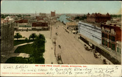 View From Court House Stockton, CA Postcard Postcard