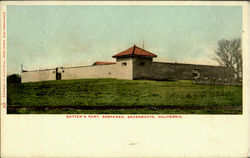 Sutter's Fort Restored Postcard