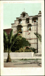 Old Bells Mission San Gabriel California Postcard Postcard