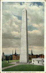 Bunker Hill Monument Charlestown, MA Postcard Postcard