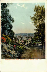Birdseye View From Noel Heights Santa Cruz, CA Postcard Postcard