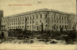 The New Post Office in Ruins Postcard