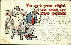 To Set You Right On One Or Two Points Comic, Funny Postcard Postcard