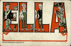 Ella Names Postcard Postcard