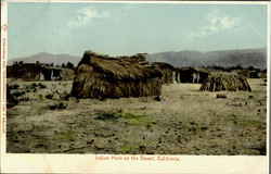 Indian Huts On The Desert Postcard