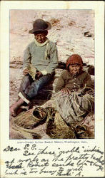 Siwash Indian Basket Maker Postcard