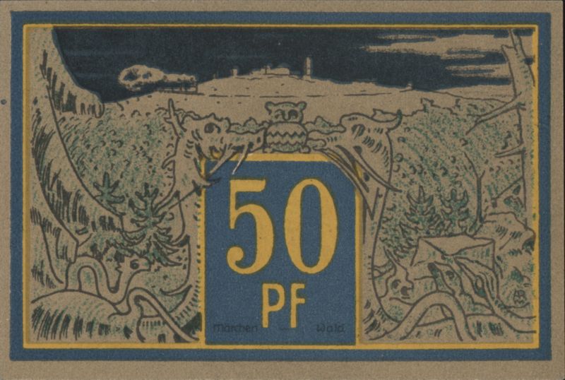 Harzquer und Brockenbahn Walpurgis Night 50 Pfennig Voucher Wernigerode Germany