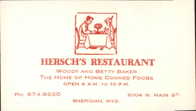 Hersch's Restaurant Home Cooked Foods Sheridan Wyoming