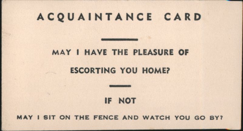 Acquaintance Card Escorting You Home Comic, Funny
