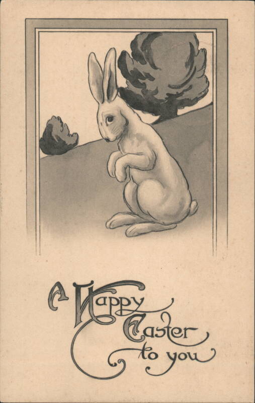 Easter Bunny with 'A Happy Easter to you' Greeting