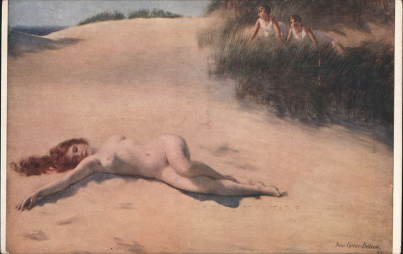 The Waif Nude Woman on Sandy Beach
