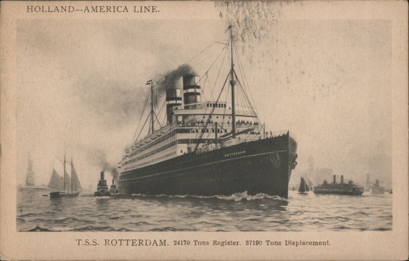 T.S.S. Rotterdam Holland-America Line Ship Boats, Ships
