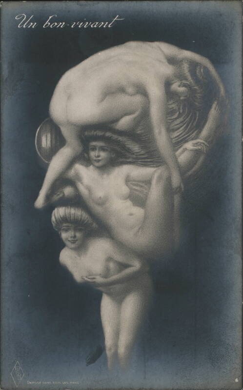 Un bon vivant - Metamorphic Man's Face from Nude Women