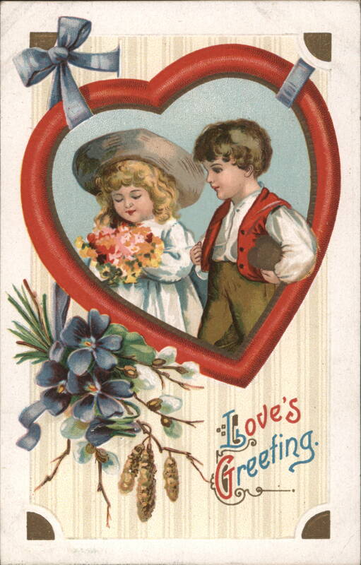 Love's Greeting with Children in Heart Frame