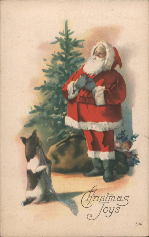 Christmas Toys Santa Claus and Dog
