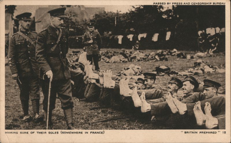 Making Sure of Their Soles (Somewhere in France) World War II