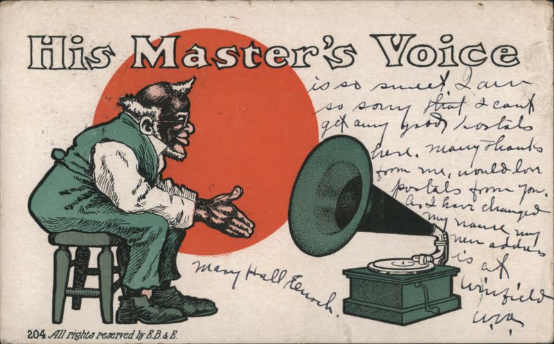 His Master's Voice, Man Listening to Gramophone