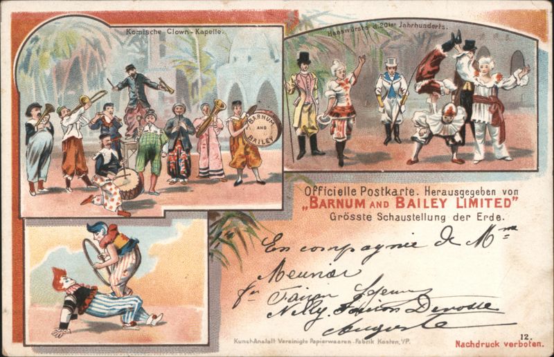 Barnum and Bailey Circus Clowns and Performers