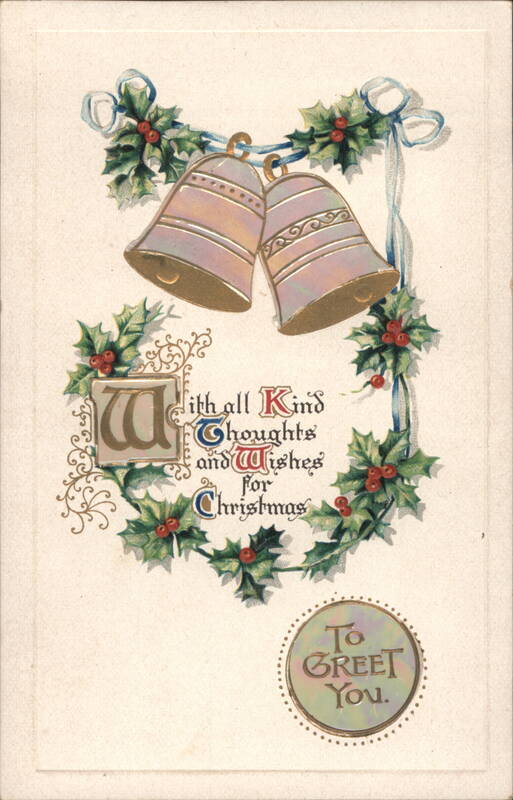 Christmas Bells and Holly Greeting