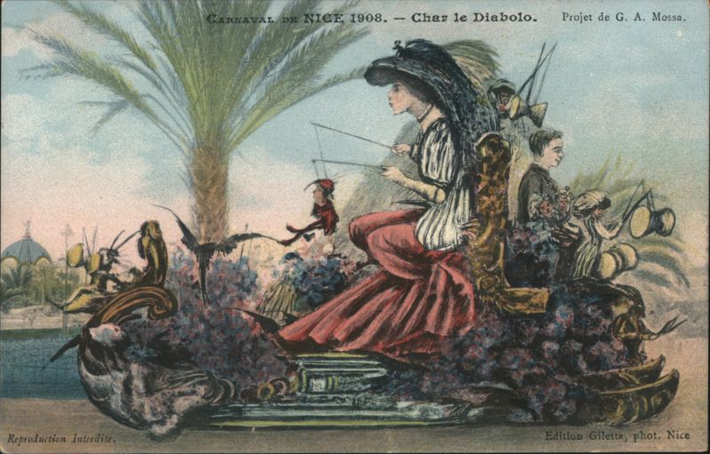Carnaval de Nice 1908 - Char le Diabolo Float France