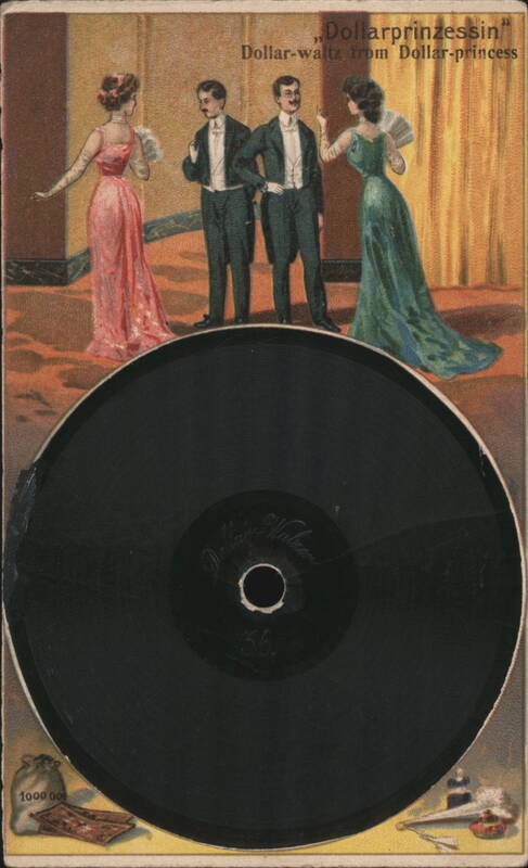 Dollar-waltz from Dollar-princess Operetta Scene with Gramophone Record