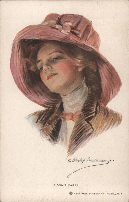 Philip Boileau Woman in Pink Hat 'I Don't Care!'