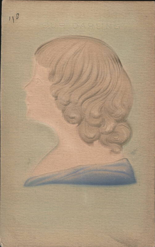 Our Darling Embossed Woman's Profile Silhouette Silhouettes