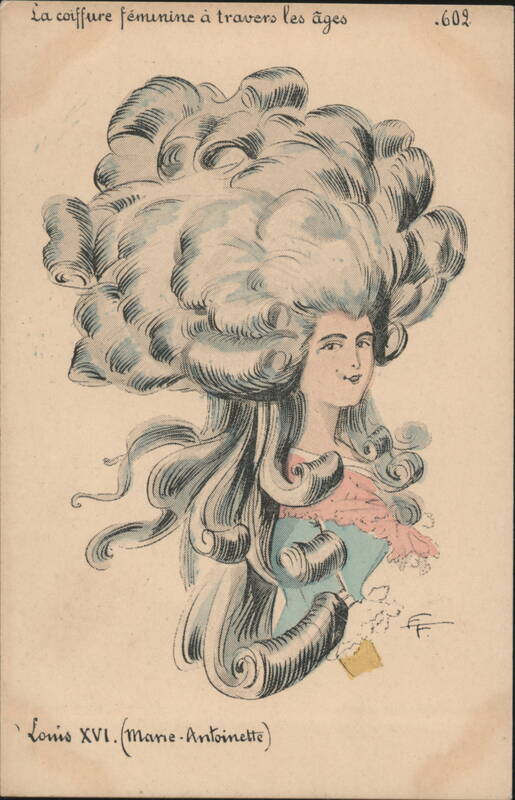 Marie Antoinette Louis XVI Era Hairstyle Caricature