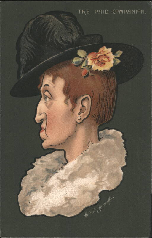 TRE PAID COMPANION Caricature by Herbert Beecroft Caricatures