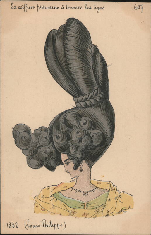 Female Hairstyle 1832 Louis-Philippe Era Women