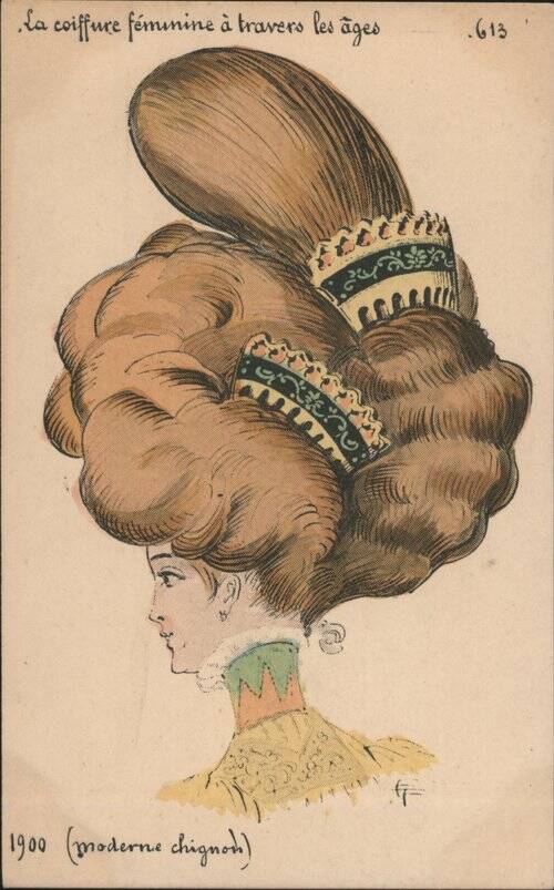 1900 Modern Chignon Hairstyle - La coiffure féminine à travers les âges