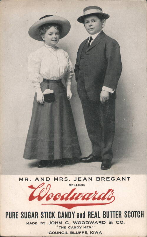 Mr. and Mrs. Jean Bregant Selling Woodward's Candy