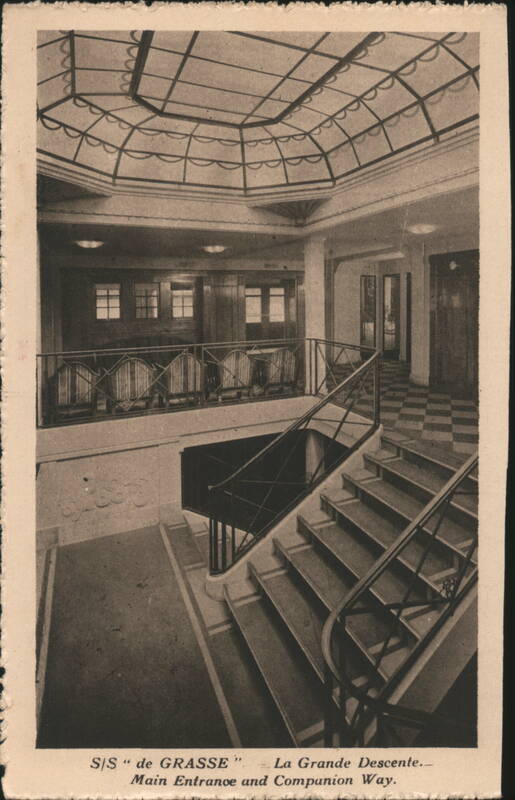 S/S de GRASSE Ship Interior, Main Entrance and Companion Way France