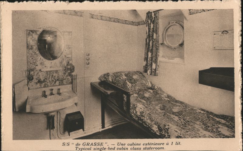 S/S de GRASSE Single-Bed Cabin Class Stateroom Interiors
