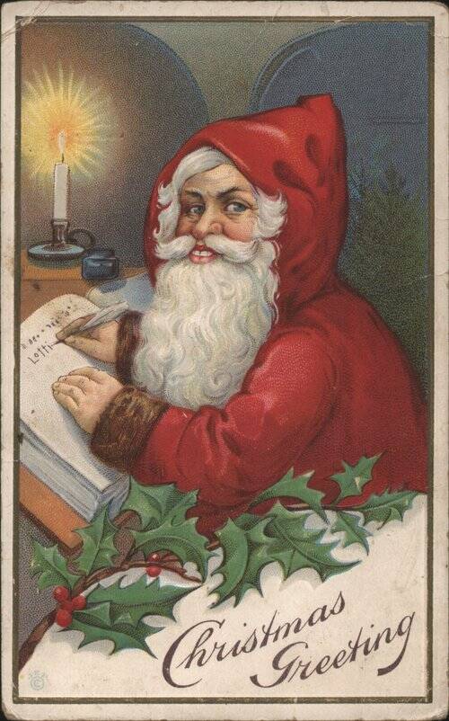 Santa Claus Writing List by Candlelight