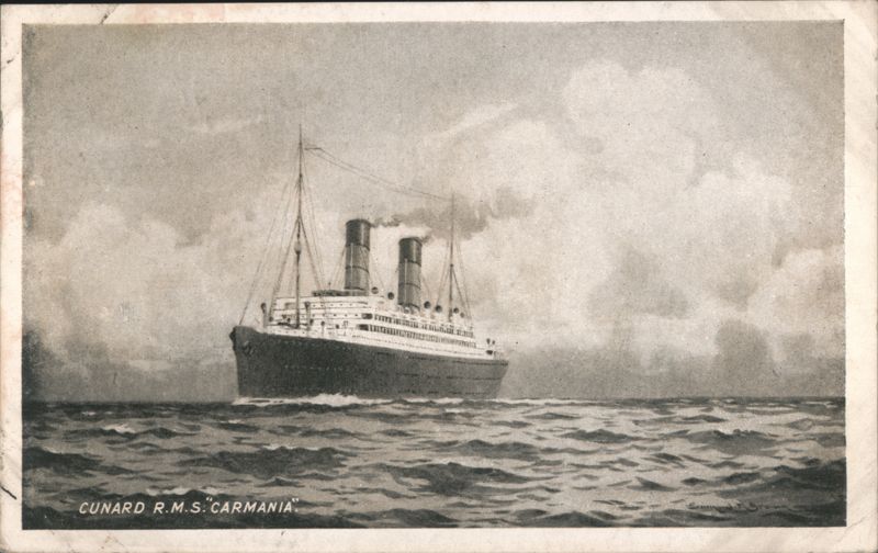 Cunard R.M.S. Carmania Ocean Liner at Sea Samuel L. Brown