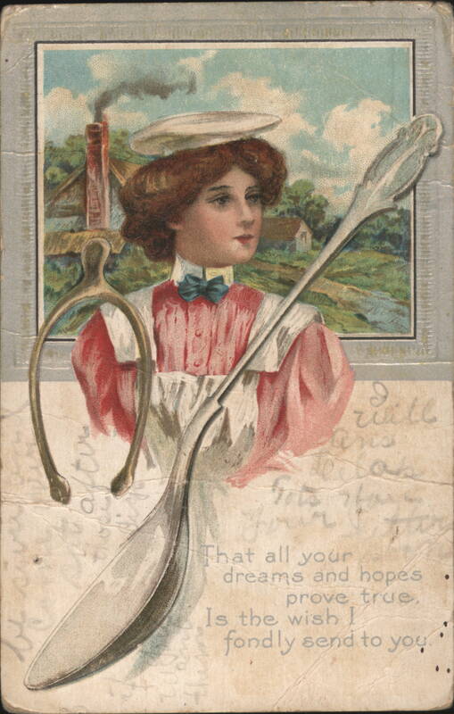 Woman with Wishbone and Spoon, Wishing Dreams Come True