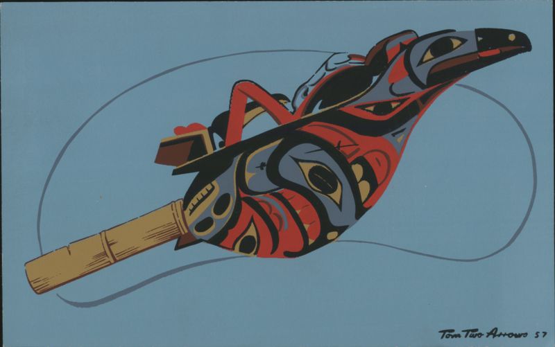 Haida Rattle, Northwest Pacific Coast Indian Art by Tom Two Arrows