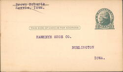 Hawkeye Shoe Co. Postcard