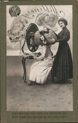 Women with Jumbo Lids and Wonderful Hats Postcard
